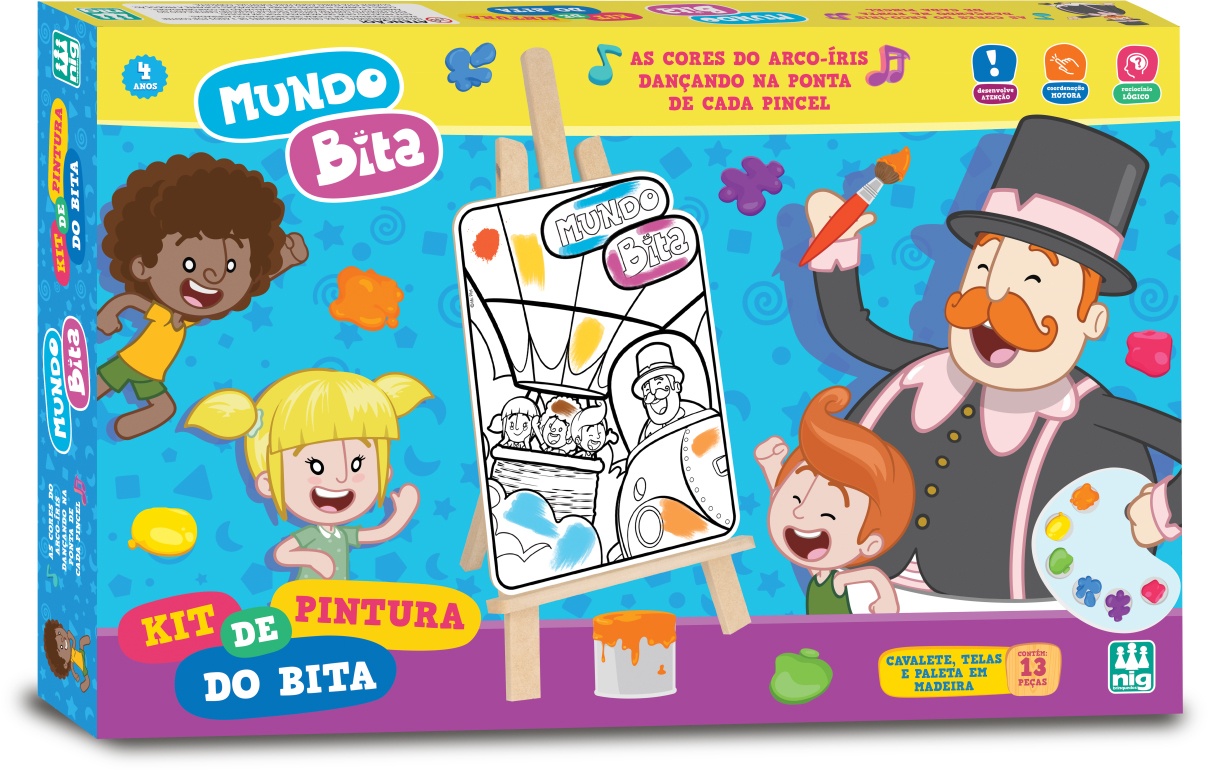 Kit Infantil de Pintura Turma da Mônica Nig Brinquedos